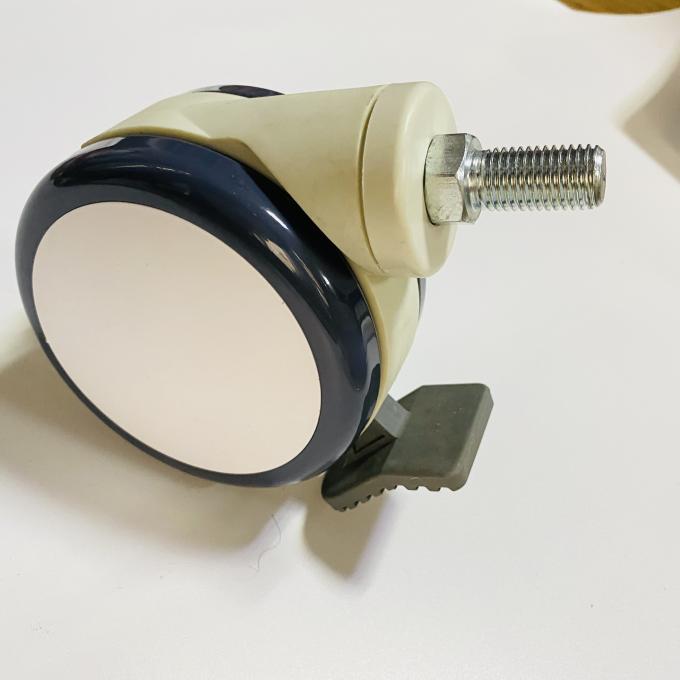 医学の足車の病院用ベッドのための車輪によって通される茎ブレーキ無声足車の車輪 1