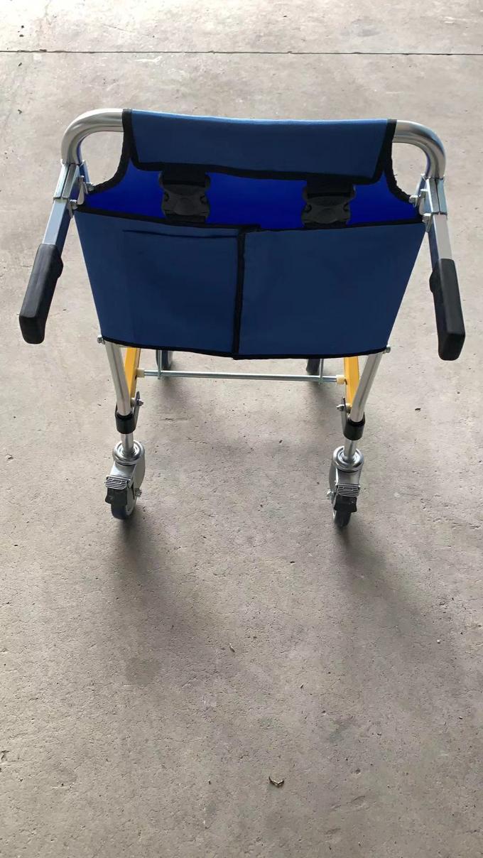 病院の車輪が付いている青いステンレス鋼の物質的な病院の伸張器のカート 0