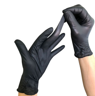 非生殖不能のニトリルの医学の手袋は使い捨て可能なニトリルの手袋を黒くする