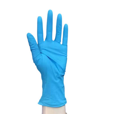 病院の使い捨て可能な検査の手袋は青いニトリルの手袋を3つのサイズ着色する