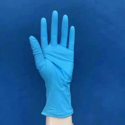 使い捨て可能な手袋の青い病院特定のニトリルの物質的な3つのサイズ