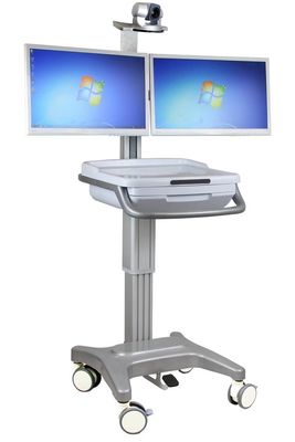 購入 トロリー アルミ合金 コンピュータWorksationの医学の統合された移動カート オンライン製造