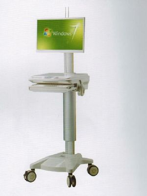 医者および看護婦のための1つのコンピュータ ワークステーション トロリー色の白のライト級選手すべて