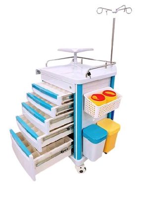 プラスチック鉄骨フレームの多機能の可動装置960mmの医学のトロリー カートのトロリー