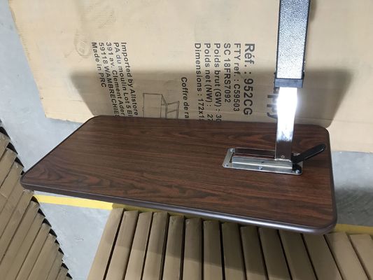 PBの金属の物質的な病院用ベッドの皿のテーブルの調節可能なベッドサイド・テーブル