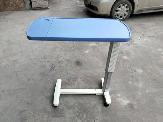 車輪のベッドのテーブルに調節可能なガスばねの病院用ベッドの皿のテーブル