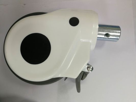 5インチTPRの物質的な医学の足車はブレーキ使用病院用ベッドが付いている足車を動かす
