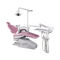 病院の電気歯科椅子装置医院の多機能のピンク