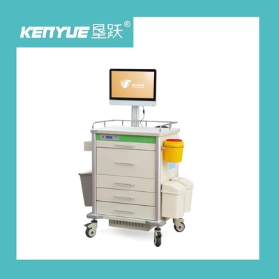 調節可能な高さのABS 6cm 450mm可動装置の無線看護のトロリー